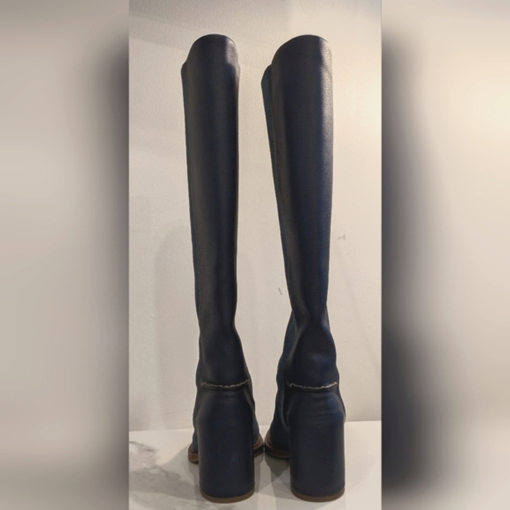 See By Chloe Denim Blue Knee-High Boots - Picture 3 of 9